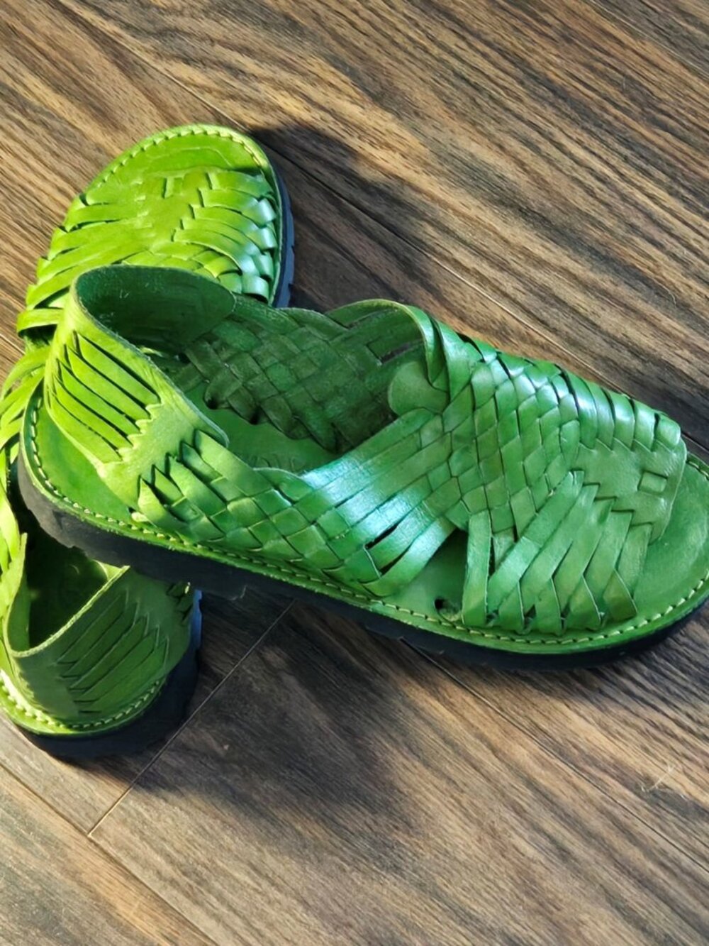 BRAND X (Made in Mexico) Women's Genuine Leather Woven Huarache Sandals NWOT/7W